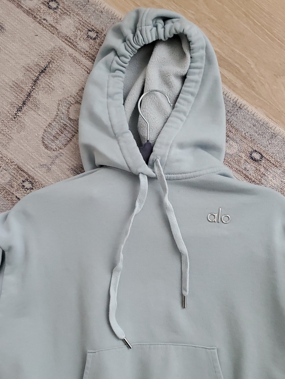 SOLD Yoga Accolade Light Blue Hoodie Sweatshirt SzXS - Picture 3 of 9